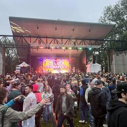 Die Pride-Party auf der Prince's Island war trotz des schlechten Wetter gut besucht.