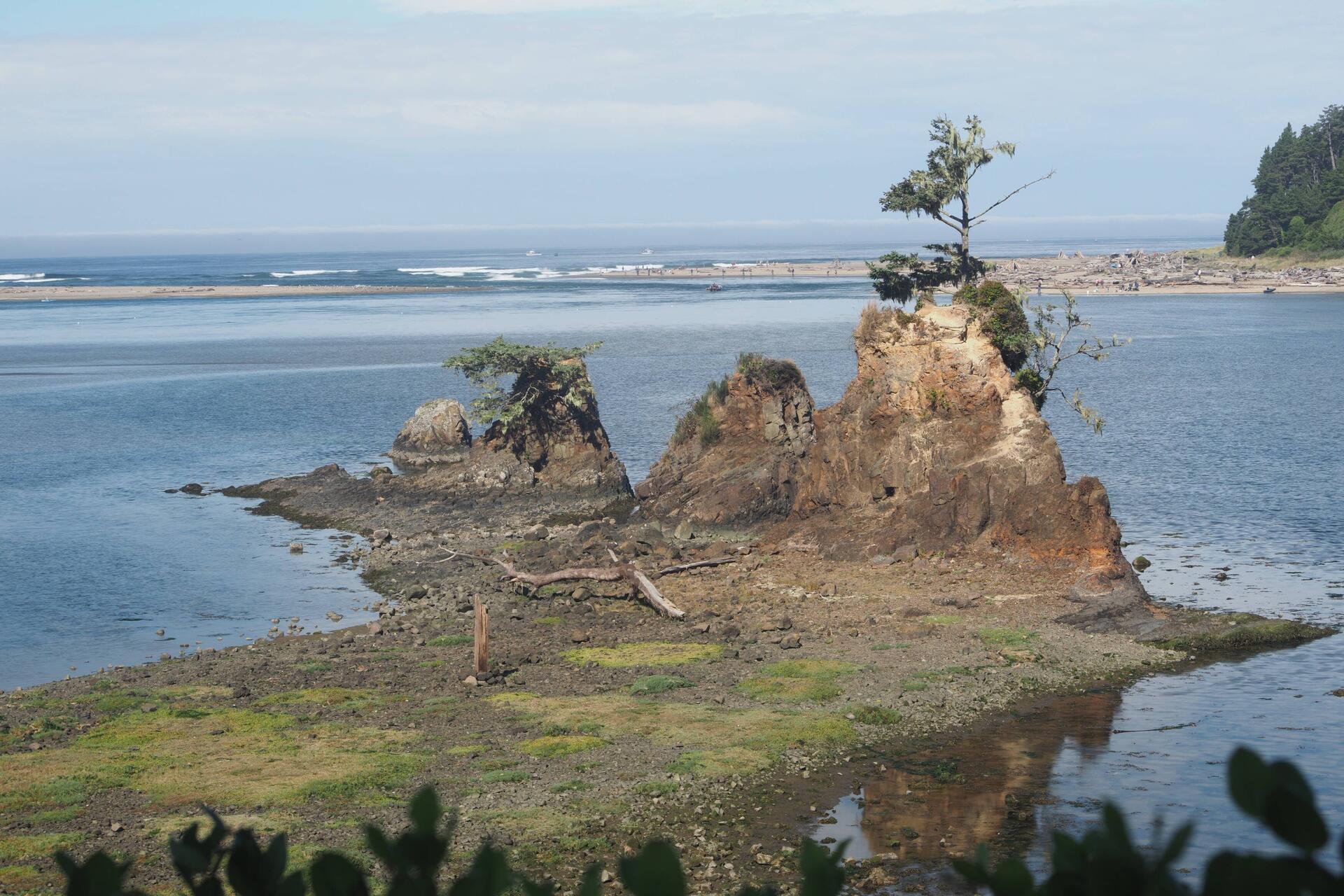 These rocks are islands at high tide