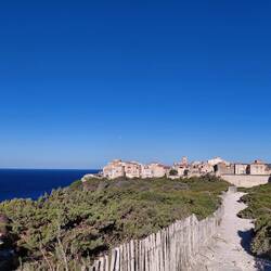 Looking back to the Citadel of Bonifacio
