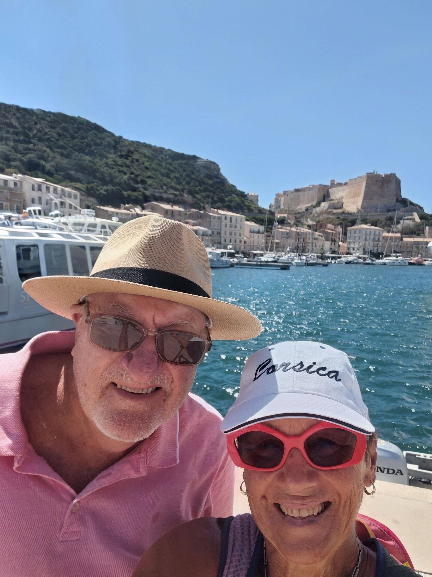 Looking back from the Marina to the old town up on the hill