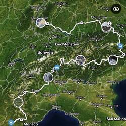 Unsere bisherige Rallye-Route.