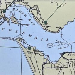 Die drei Forts zur Sicherung der Mündung des Columbia Rivers