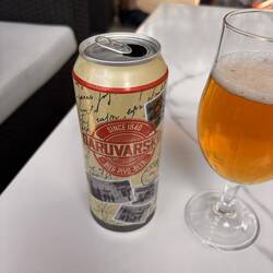 Begrüßungsbier vom Eigentümer. Echt süffig