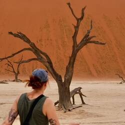 Nein ich bin nicht überdurchschnittlich braun im Nacken, das ist Sand