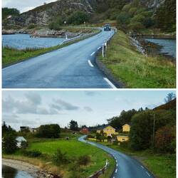 Schmale Straßen auf Herøy