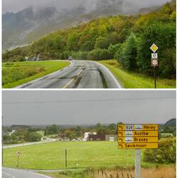 Start auf der RV17 zum nahegelegenen Fährhafen in Sovik