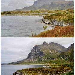 Der markante Berg "Dønnamannen"