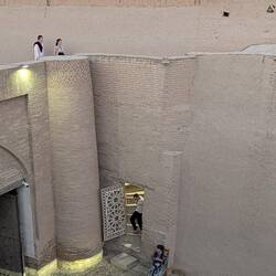 Khiva north gate - narrow steep steps to get to the ramparts of the city walls