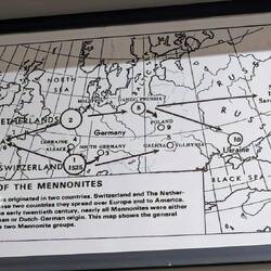 Illustrating the migration route of Mennonites