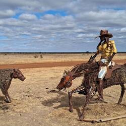 Cutting Horse Cowgirl