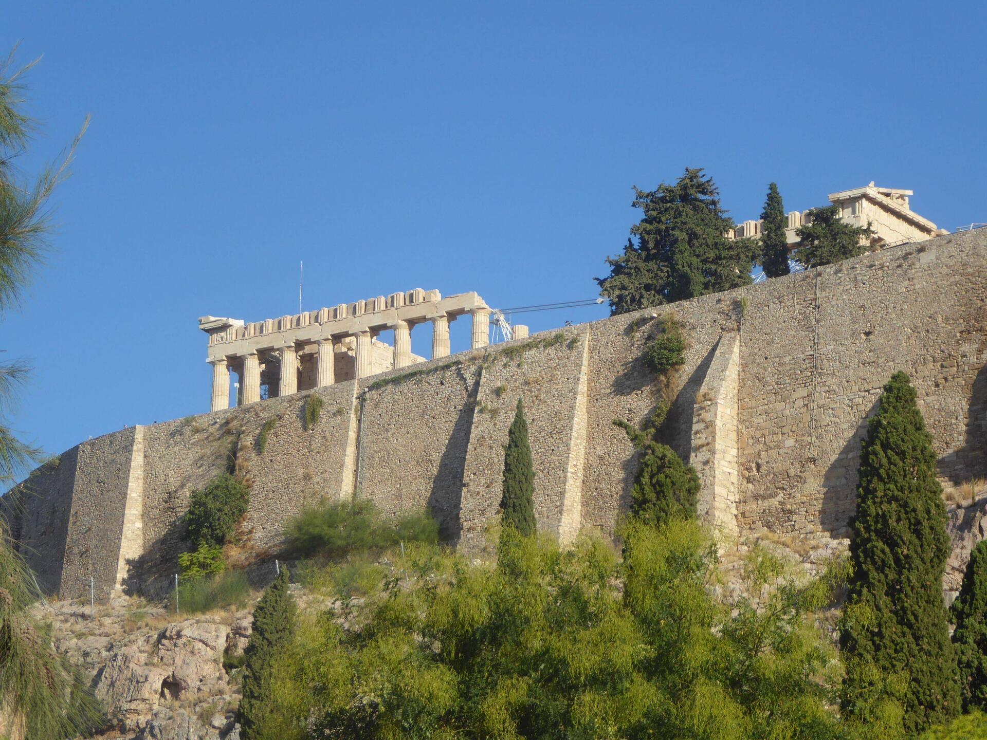 First view of Parthenon from East entrance to Acropolis