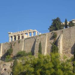 First view of Parthenon from East entrance to Acropolis