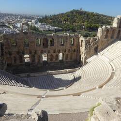 Roman theatre on slope of acropolis