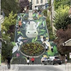 Street art on steps