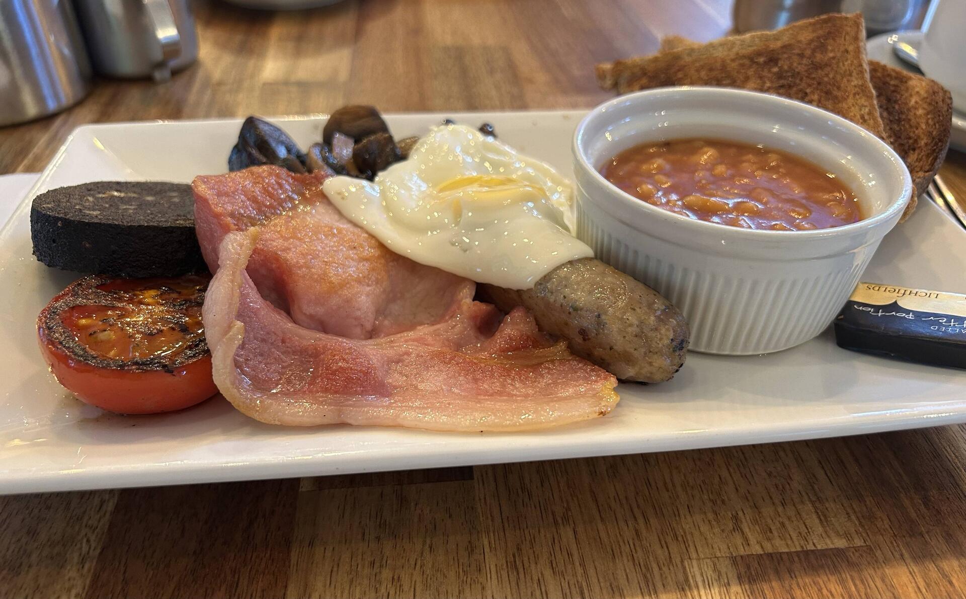 Janette's 'small' English breakfast' in Knaresborough