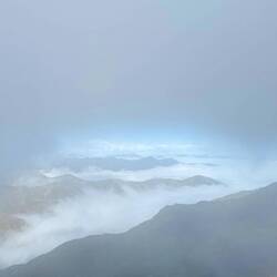 Kurz bevor uns die Wolke auf dem Mont Thabor die Sicht genommen hat