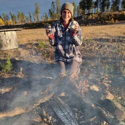 Bier, Feuer und Fisch. Schon fast Tradition.