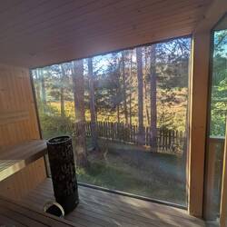 Der Blick aus der Sauna 😊