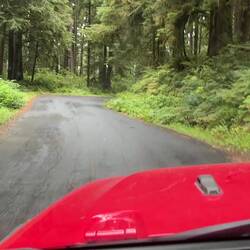 Driving through the curves with Indy huffing