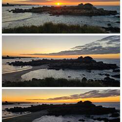Sonnenuntergang mit Gezeitenunterschied
