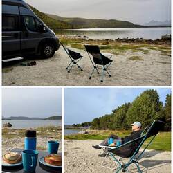 Endlich kamen in Norwegen mal die Stühle raus ☀️