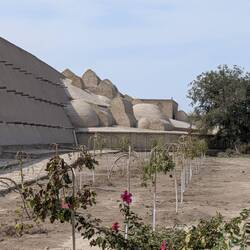 City wall at the South gate with fake tombs in the inside of the wall ...