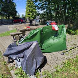 Perfekter Platz zum Essen und Trocknen