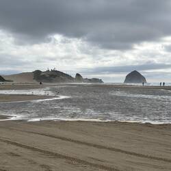 Chief Kiawanda Rock stands off shore
