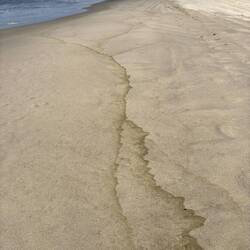 Wave marks on the sand
