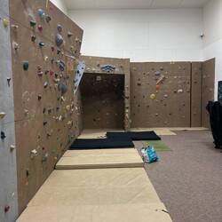 The recreational center features a boulder room.