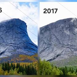 Der "Haiberg" 2017 und heute