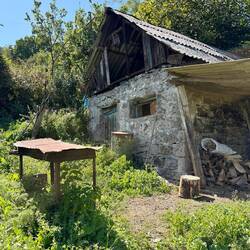 Das ist der Garten des ersten Grundstücks, dass wir überqueren