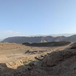 View of the Kopet Dag Mountains close to Nisa, Iran is just 15 min from here