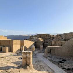 Some original and reconstruction at Nisa royal palace