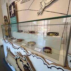 Dog collar display at Leeds castle