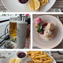 Echtes Wiener Schnitzel, Cordon Bleu und Zwetschgen Knödel alles lecker