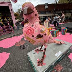 Outside Voodoo Donut, they disappear like Donuts in November