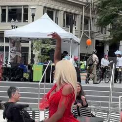 Drag show dancer