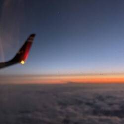 Sonnenuntergang auf 10.000m Flughöhe