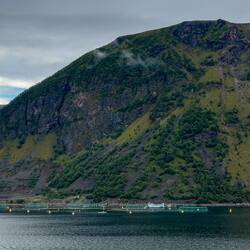 Fish farm as we continue south.
