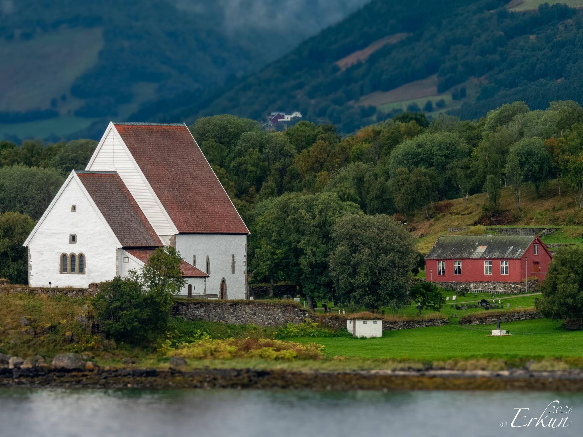A closeup of Trondenes Church, which is at least the second one built here; dating back to 1440.