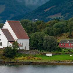 A closeup of Trondenes Church, which is at least the second one built here; dating back to 1440.