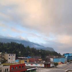 Hints of blue sky to start the day.