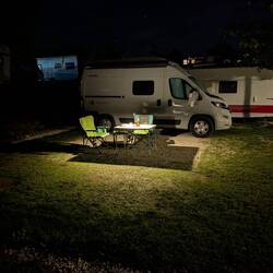Abends noch draußen gesessen