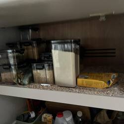 The oat source went unnoticed. Oats worked their way through the closed hatch into the salon.