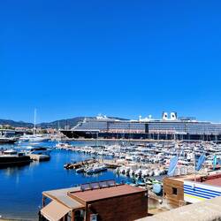 The Vollendam cruise ship was in Port for the day
