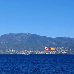 A float plane did a very low flyover while we were having lunch