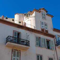Interesting architecture and windows in Ajaccio