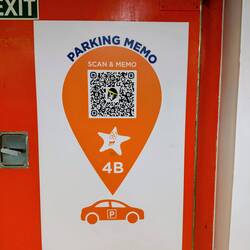 Scan the QR code so you know where to find your car the next morning