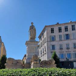 Napoleon Bonaparte, as a Roman consul standing sentinel over Place Foch